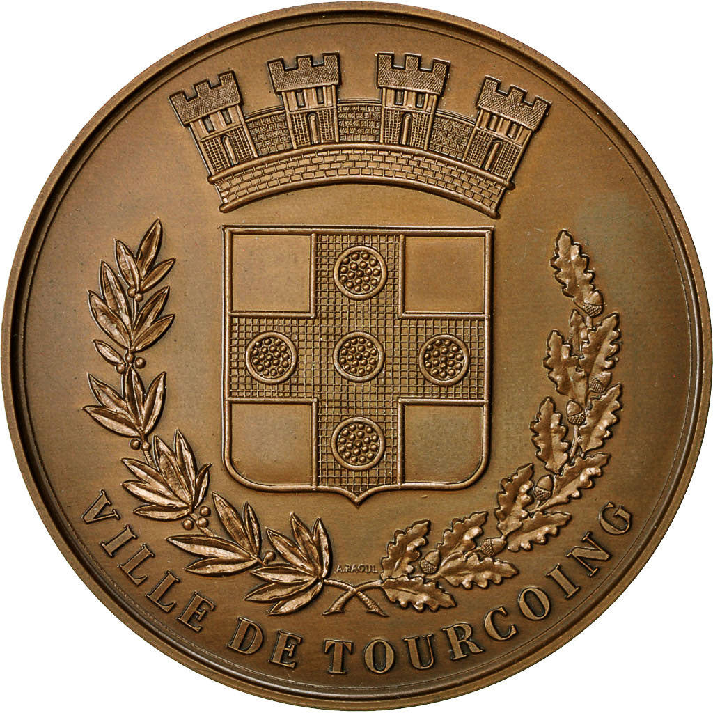 France, Medal, Ville de Tourcoing, 1980, Raoul, SPL, Bronze