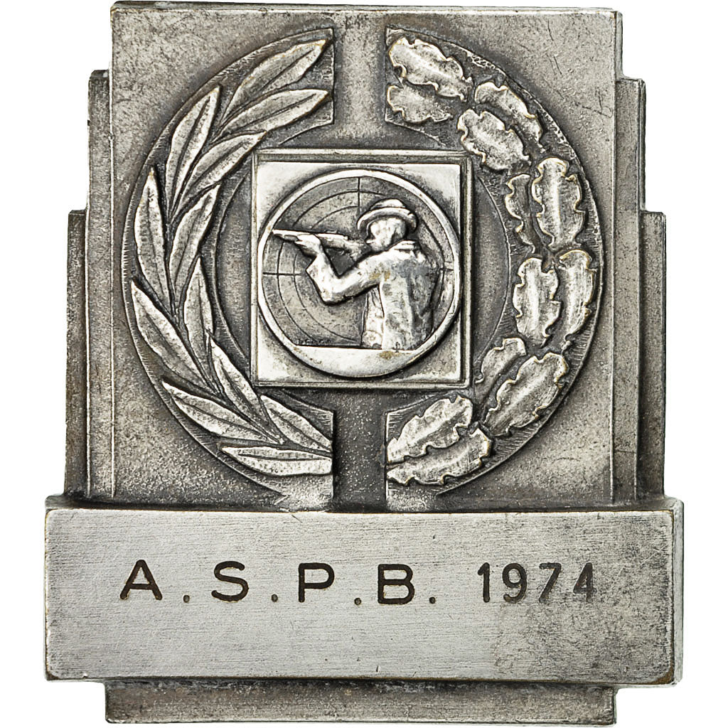 Francja, Medal, Médaille de tir, A.S.P.B, 1974, MS(60-62), Brąz posrebrzany
