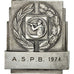 Francja, Medal, Médaille de tir, A.S.P.B, 1974, MS(60-62), Brąz posrebrzany