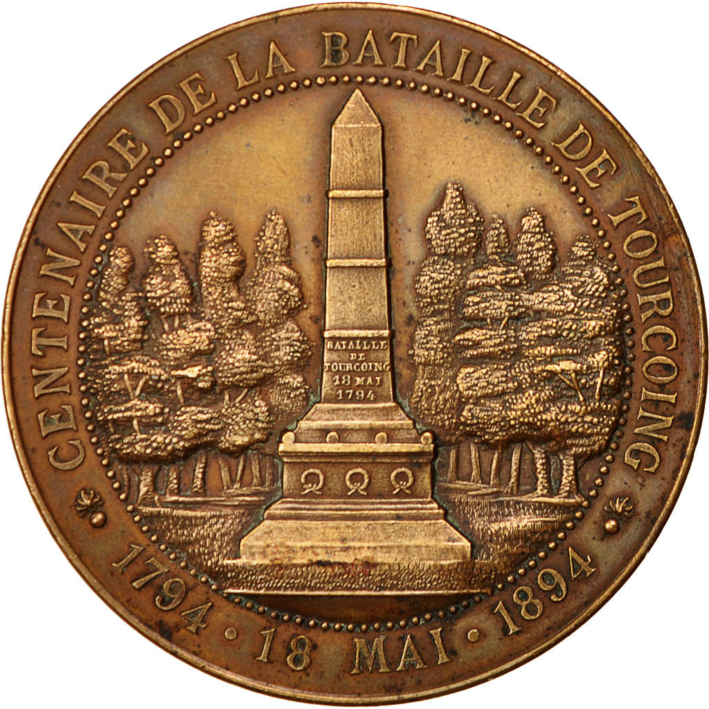 France, Medal, Centenaire de la Bataille de Tourcoing, 1894, Grau, MS(60-62)