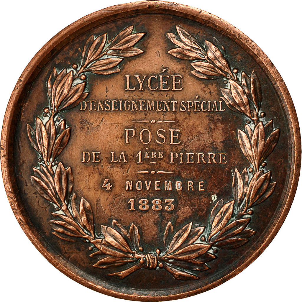 Frankreich, Medal, Lycée d'Enseignement Spécial, Ville de Tourcoing, 1883