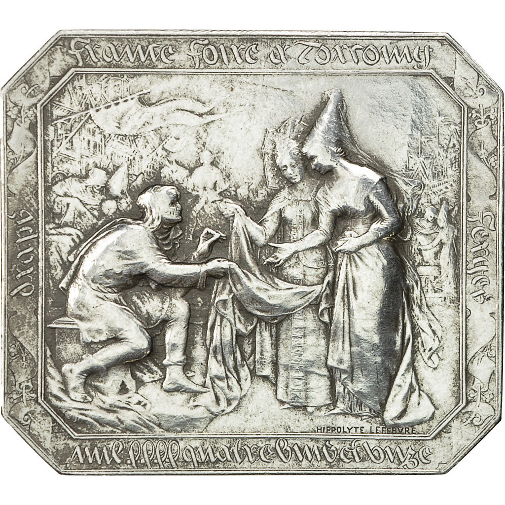 Francja, Medal, Chambre de Commerce de Tourcoing, Lefebvre, AU(55-58), Srebro