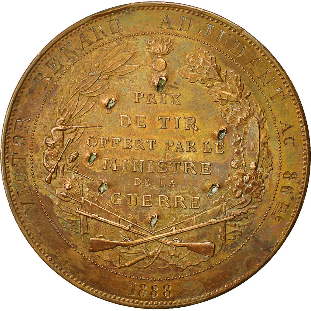 France, Medal, Prix de Tir Offert par le Ministre de la Guerre, 1888, Oudiné
