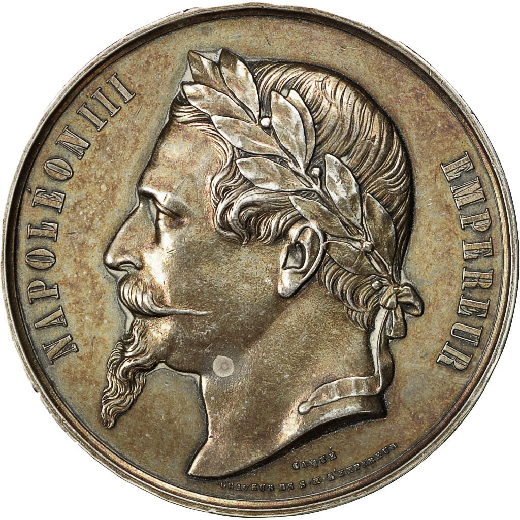 France, Medal, Napoléon III, Conseil d'Hygiène de la Seine Inférieure, 1865