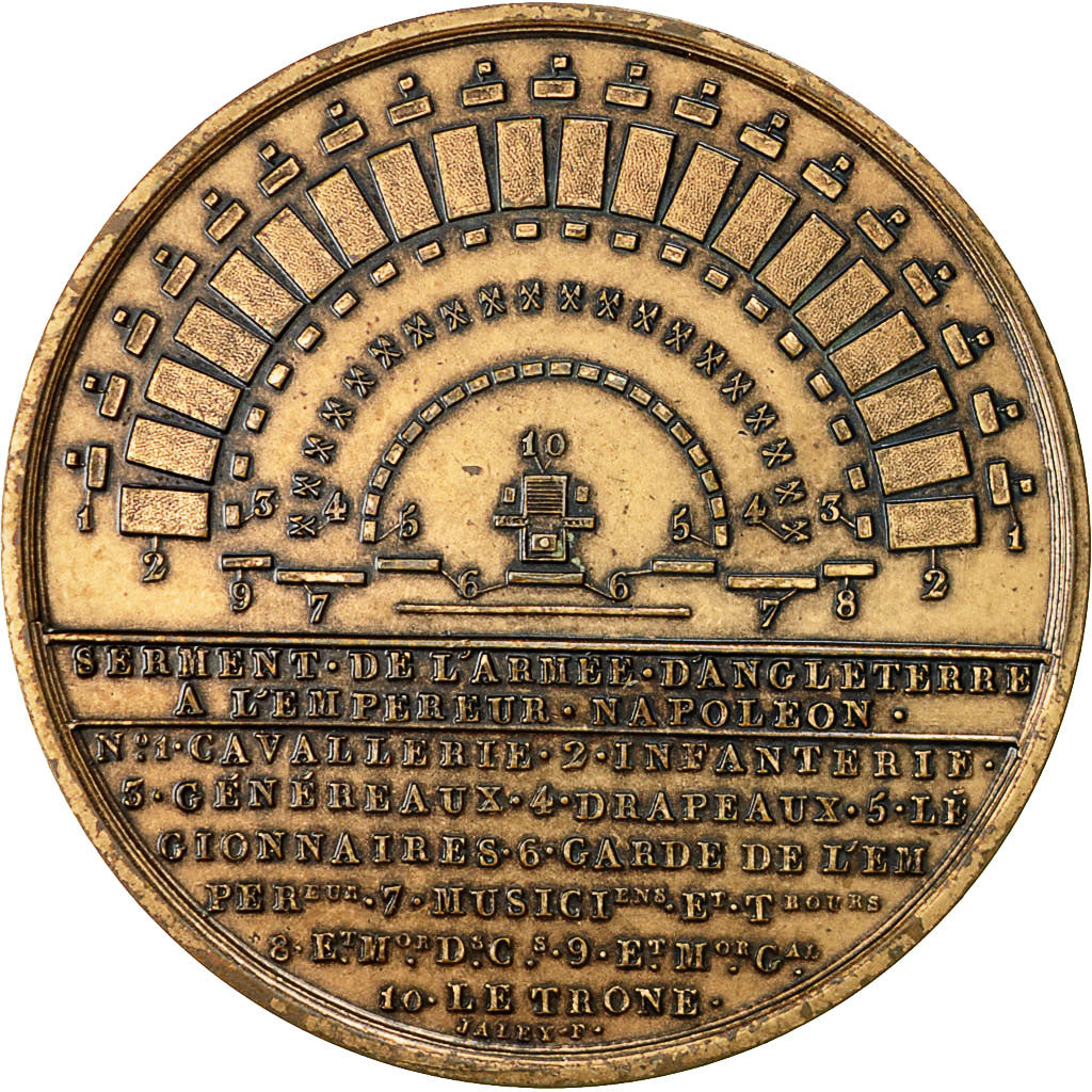 France, Medal, Serment de l'Armée d'Angleterre à Napoléon, Denon, MS(64)