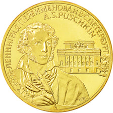 Russia, Medal, CCCP Russie, A.S.Puschkin, 1991, SPL+, Nichel-ottone