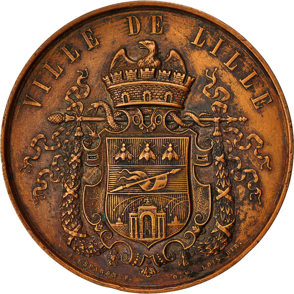 Francja, Medal, Ville de Lille, Concours International, 1870, Esparon