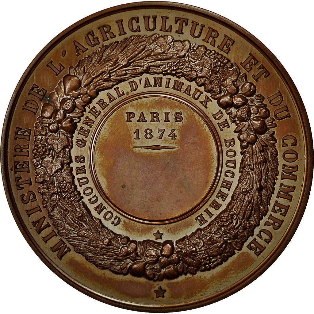 Francja, Medal, Ministère de l'Agriculture et de Commerce, Marianne, 1874