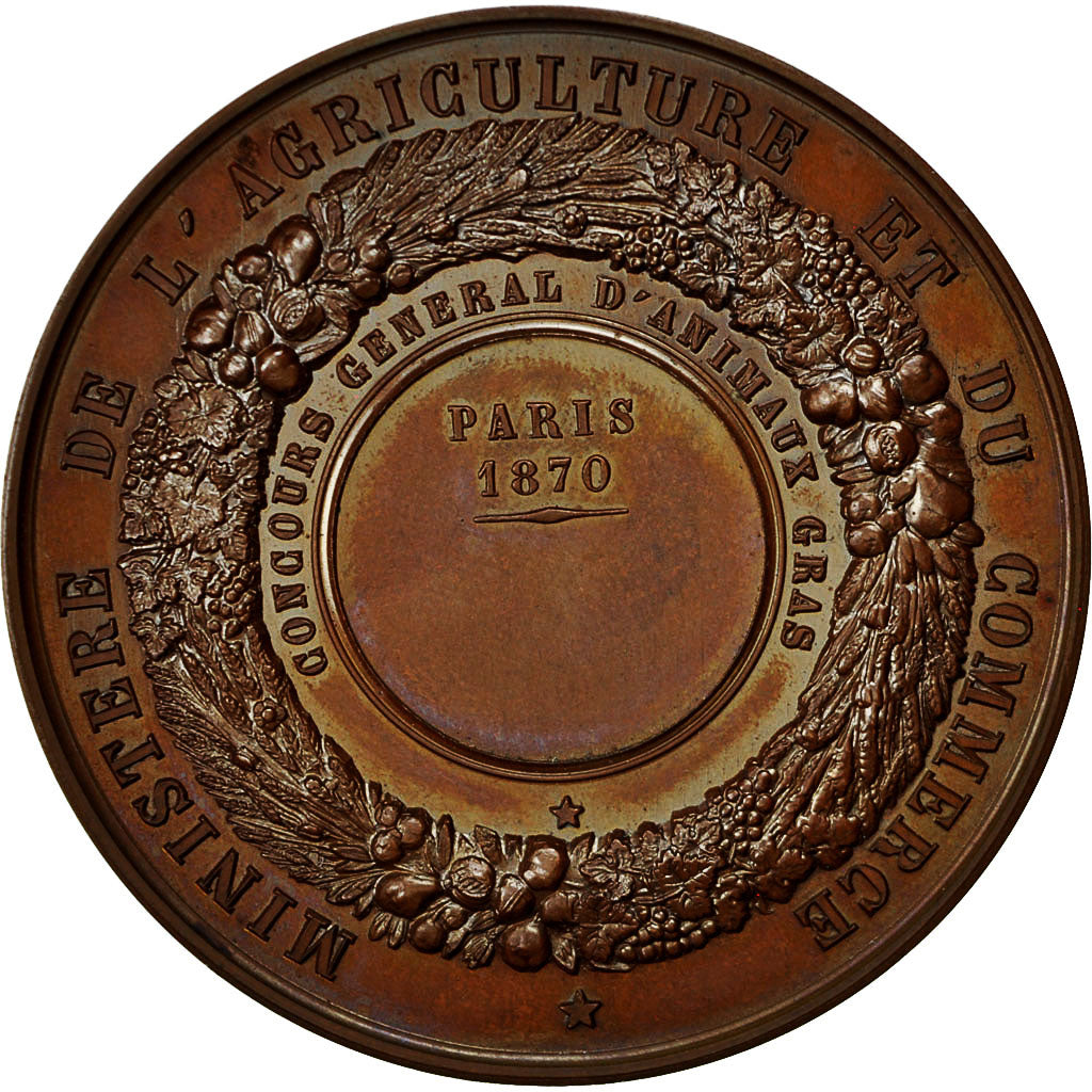 Francja, Medal, Napoléon III, Ministère de l'Agriculture et de Commerce, 1870