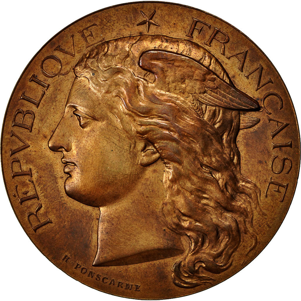 France, Medal, Ministère de l'Agriculture, 1880, Ponscarme, MS(60-62), Bronze