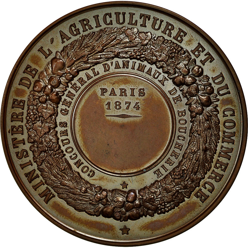 Francja, Medal, Ministère de l'Agriculture et de Commerce, Marianne, 1874