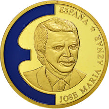 Francia, Medal, Europa 1998, José Maria Aznar, Espagne, SPL+, Rame dorato