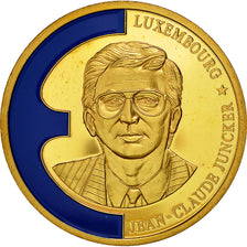 Frankrijk, Medal, Europa 1998, Jean-Claude Juncker, Luxembourg, UNC, Copper Gilt