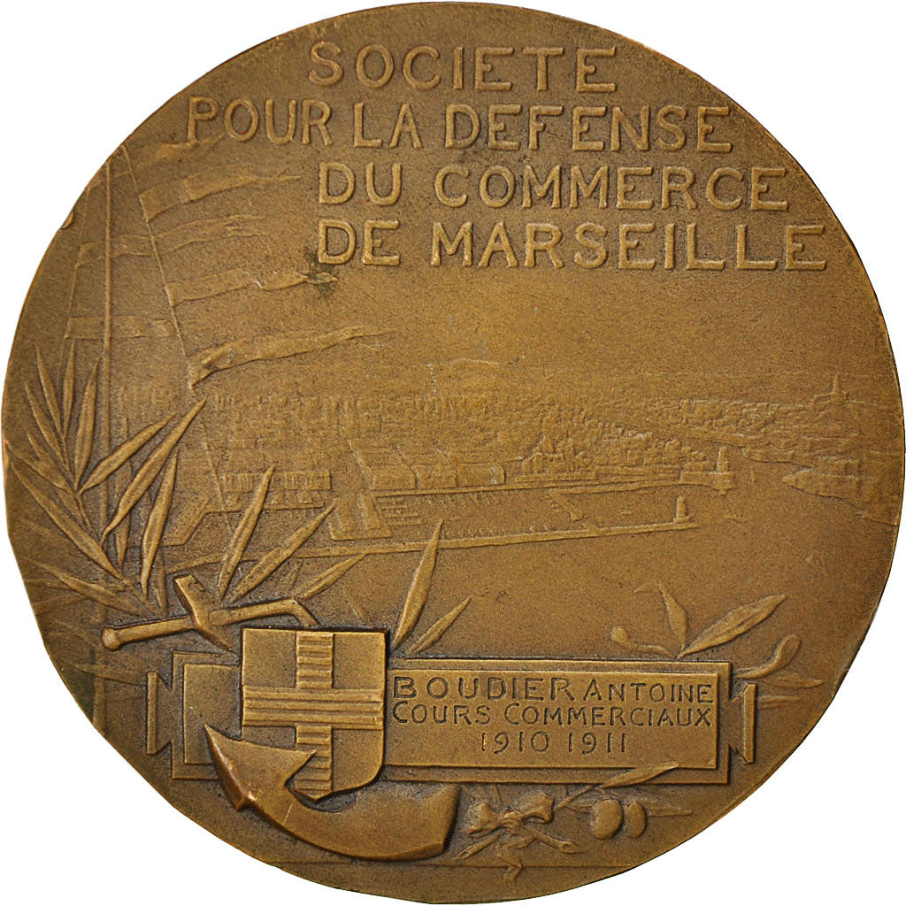 France, Medal, Société pour la Défense du Commerce de Marseille, 1911