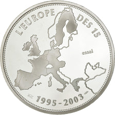 France, Medal, L'Europe des 15, 2003, Monnaie de Paris, MS(64), Silver
