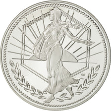 France, Medal, Essai Euro Marianne, 2001, Monnaie de Paris, MS(64), Silver