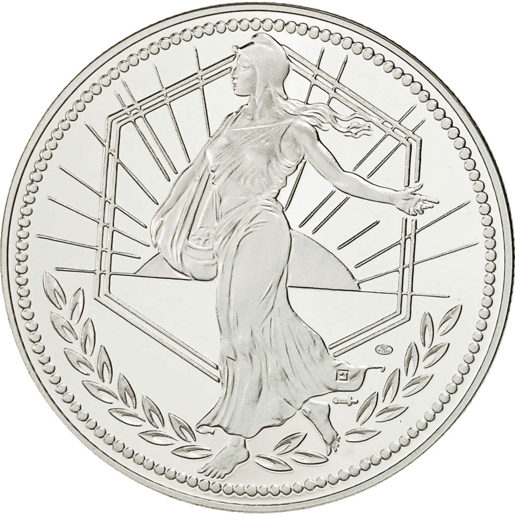 France, Medal, Essai Euro Marianne, 2000, Monnaie de Paris, MS(64), Silver