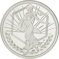 France, Medal, Essai Euro Marianne, 2000, Monnaie de Paris, MS(64), Silver