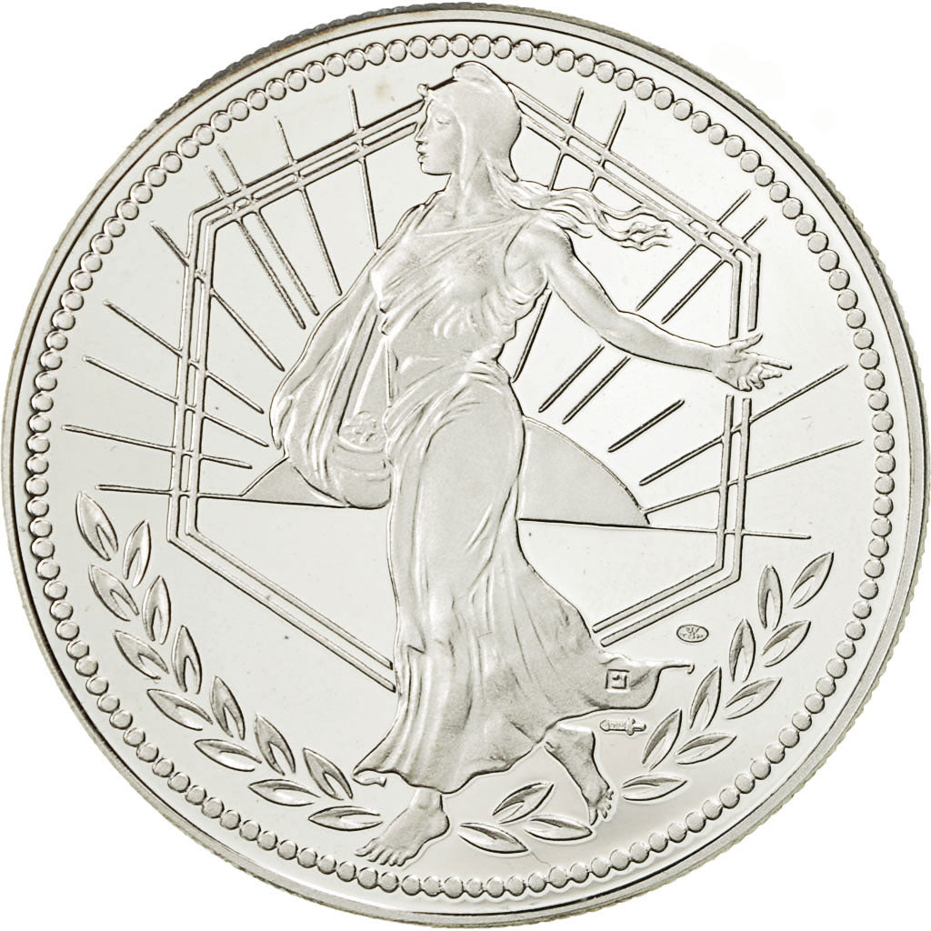 France, Medal, Essai Euro Marianne, 2000, Monnaie de Paris, MS(60-62), Silver