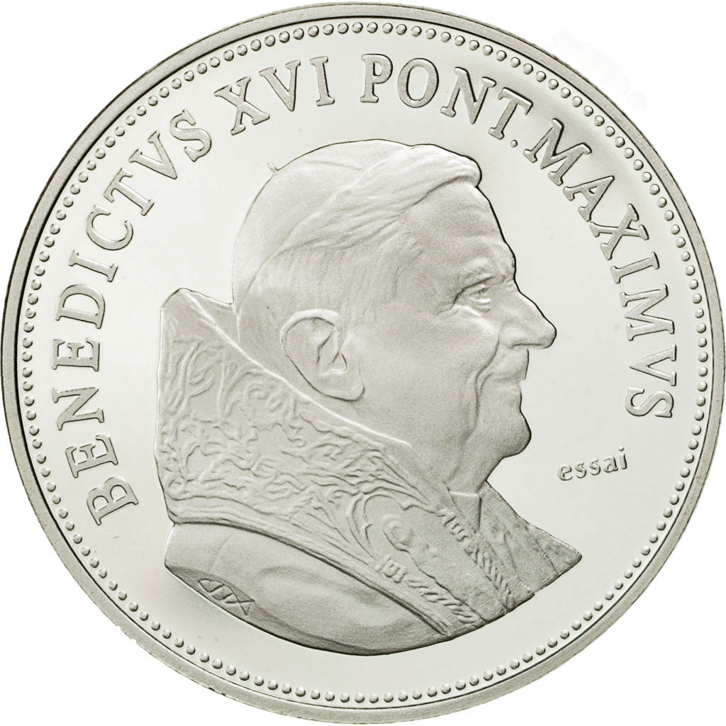 Francia, Medal, Benoit XVI, Monnaie de Paris, SC+, Plata