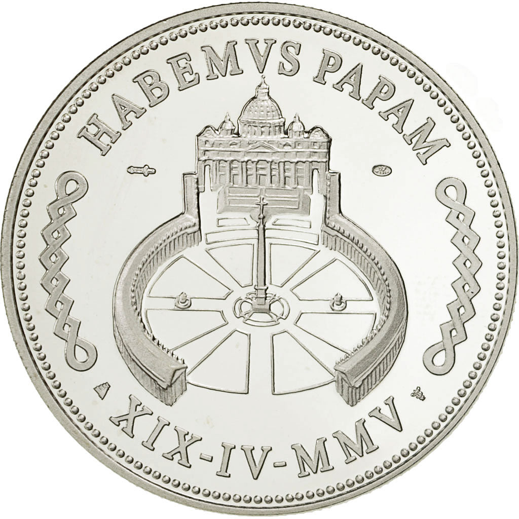 Francia, Medal, Benoit XVI, Monnaie de Paris, SC+, Plata