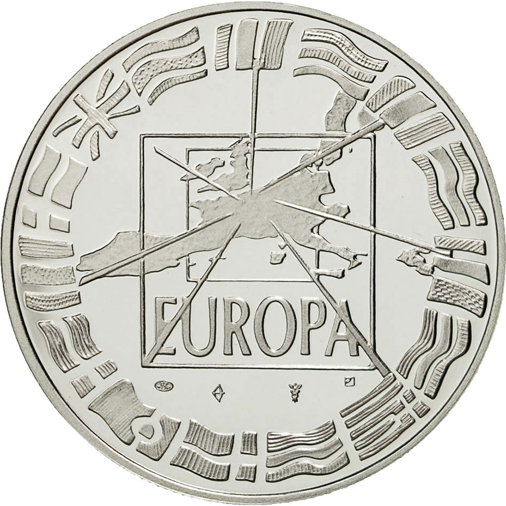 France, Medal, Europa, Passage à l'An 2000, Monnaie de Paris, MS(64), Silver