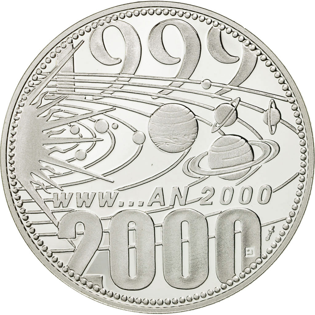 France, Medal, Europa, Passage à l'An 2000, Monnaie de Paris, MS(64), Silver