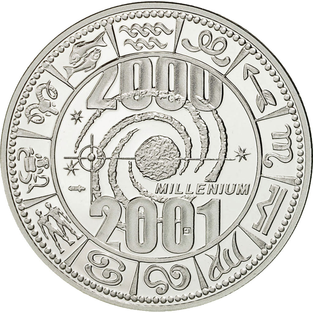 France, Medal, Europa, 2000/2001, Millénium, Monnaie de Paris, MS(64), Silver