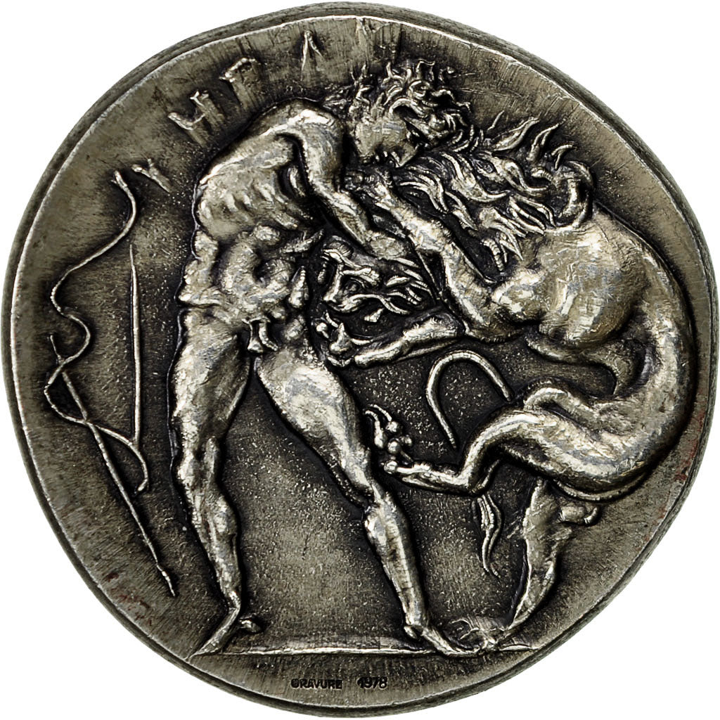 France, Medal, Reproduction Statère Héraclée en Lucanie, SPL, Argent