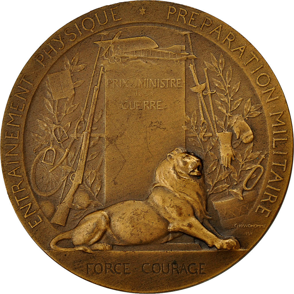 France, Medal, Prix du Ministère de Guerre, Force-Courage, Grandhomme