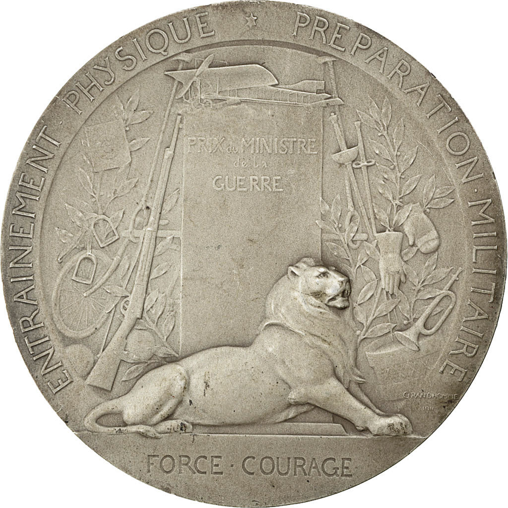 France, Medal, Prix du Ministère de Guerre, Force-Courage, Grandhomme