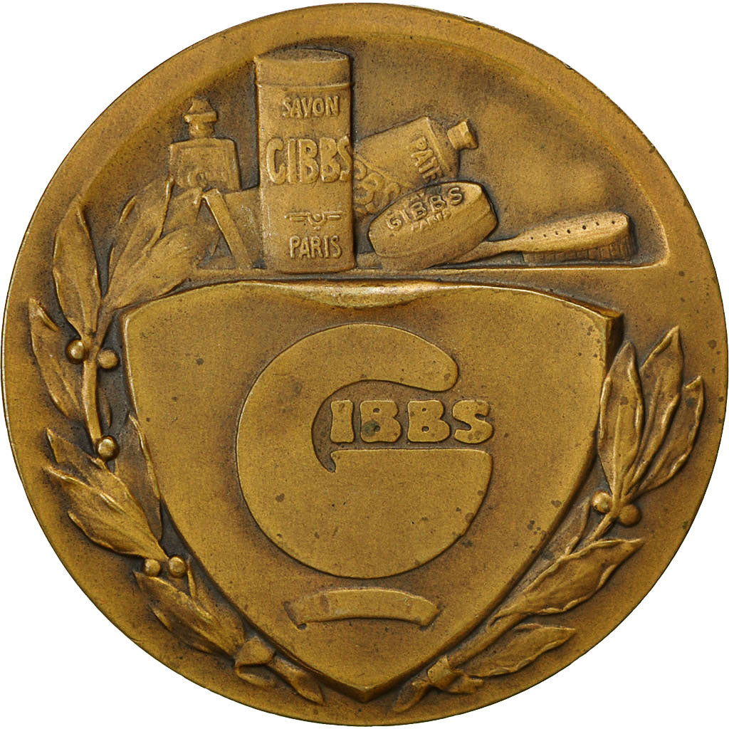 France, Medal, Tir, Dentifrice Gibbs, MS(63), Bronze