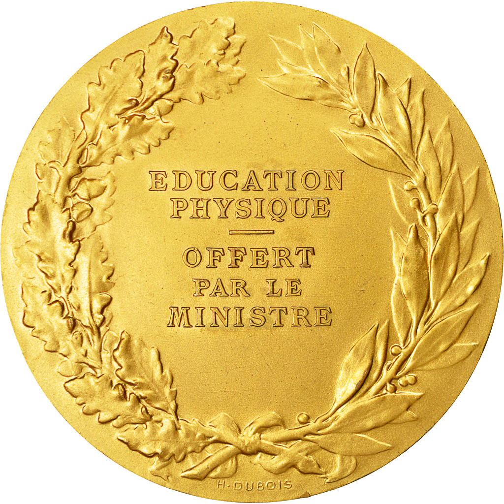 France, Medal, Education Physique, Offert par le Ministre Lemaire, Fraisse