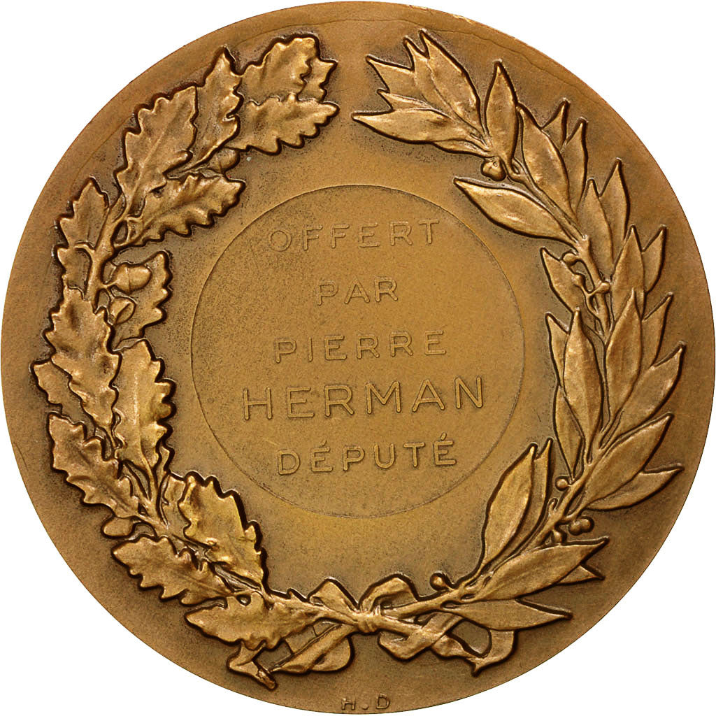 France, Medal, Marianne, Pierre Herman, Député, Dubois.H, MS(60-62), Bronze