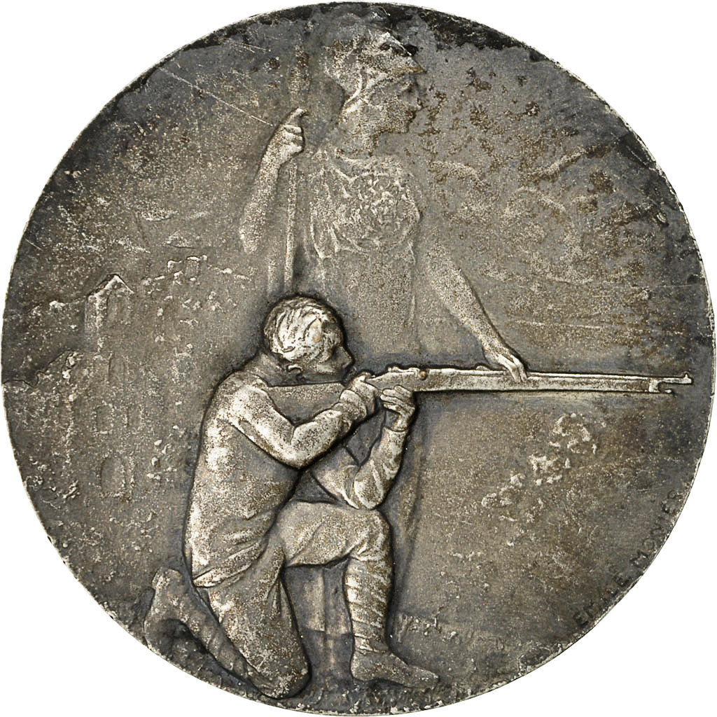 France, Medal, Préparation Militaire, Tir, Monier, AU(50-53), Bronze
