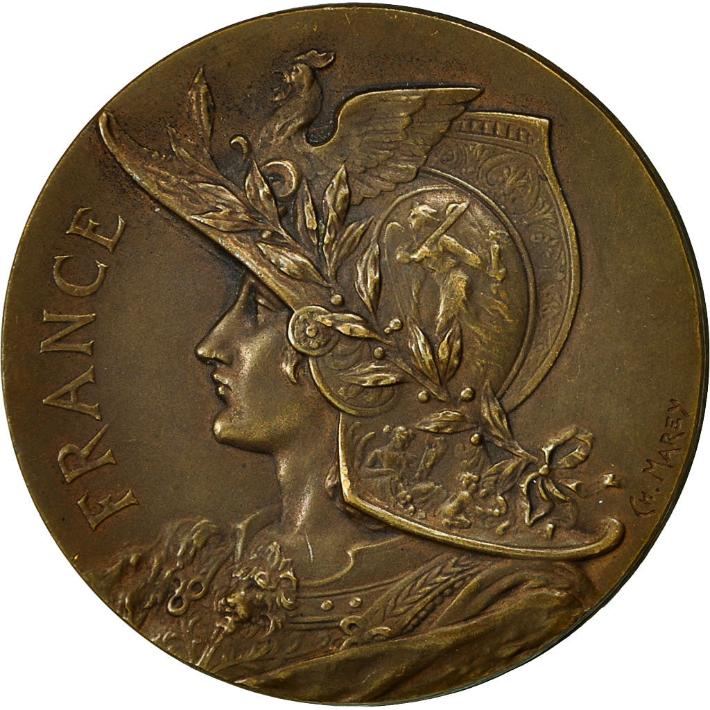 France, Medal, Marianne Casquée, France, Marey, MS(60-62), Bronze