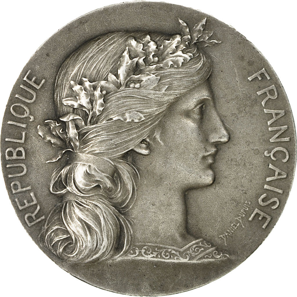 France, Medal, Marianne, République Française, Dupuis.D, SUP+, Argent
