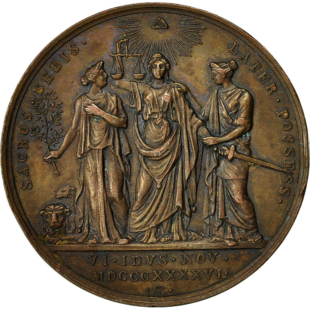 Vatican, Medal, Pape Pie IX, 1846, Cerbara, MS(60-62), Bronze