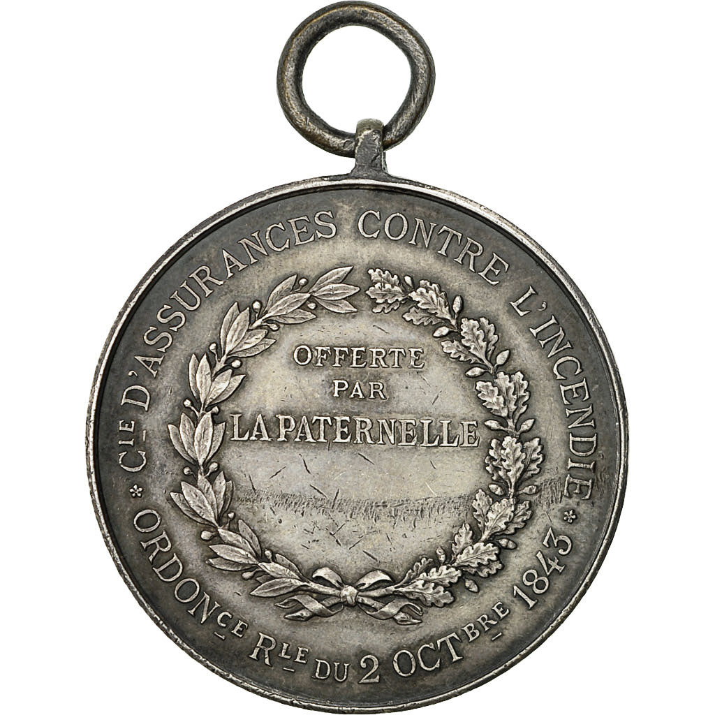 France, Medal, La Paternelle, Compagnie d'Assurance contre l'Incendie, 1843