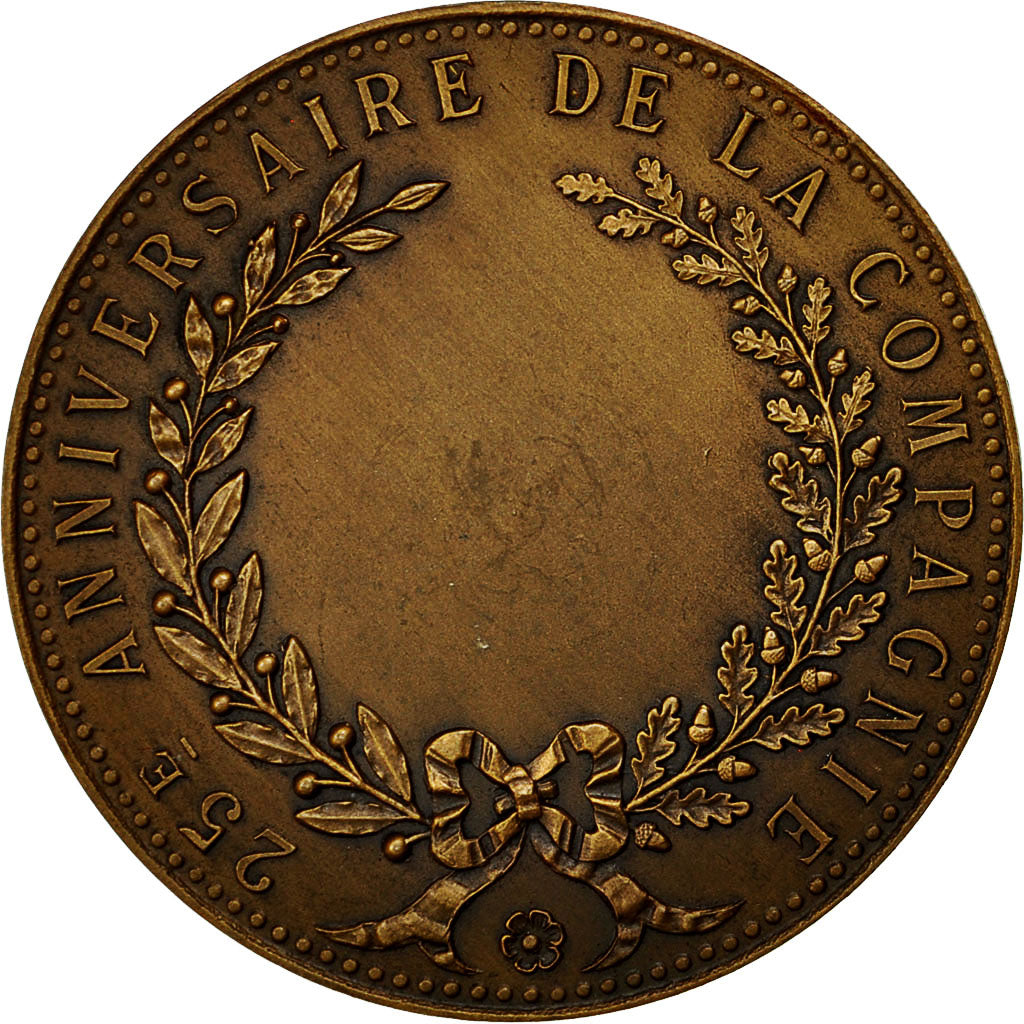 France, Medal, Compagnie d'Assurances La Salamandre, 1924, SPL, Bronze