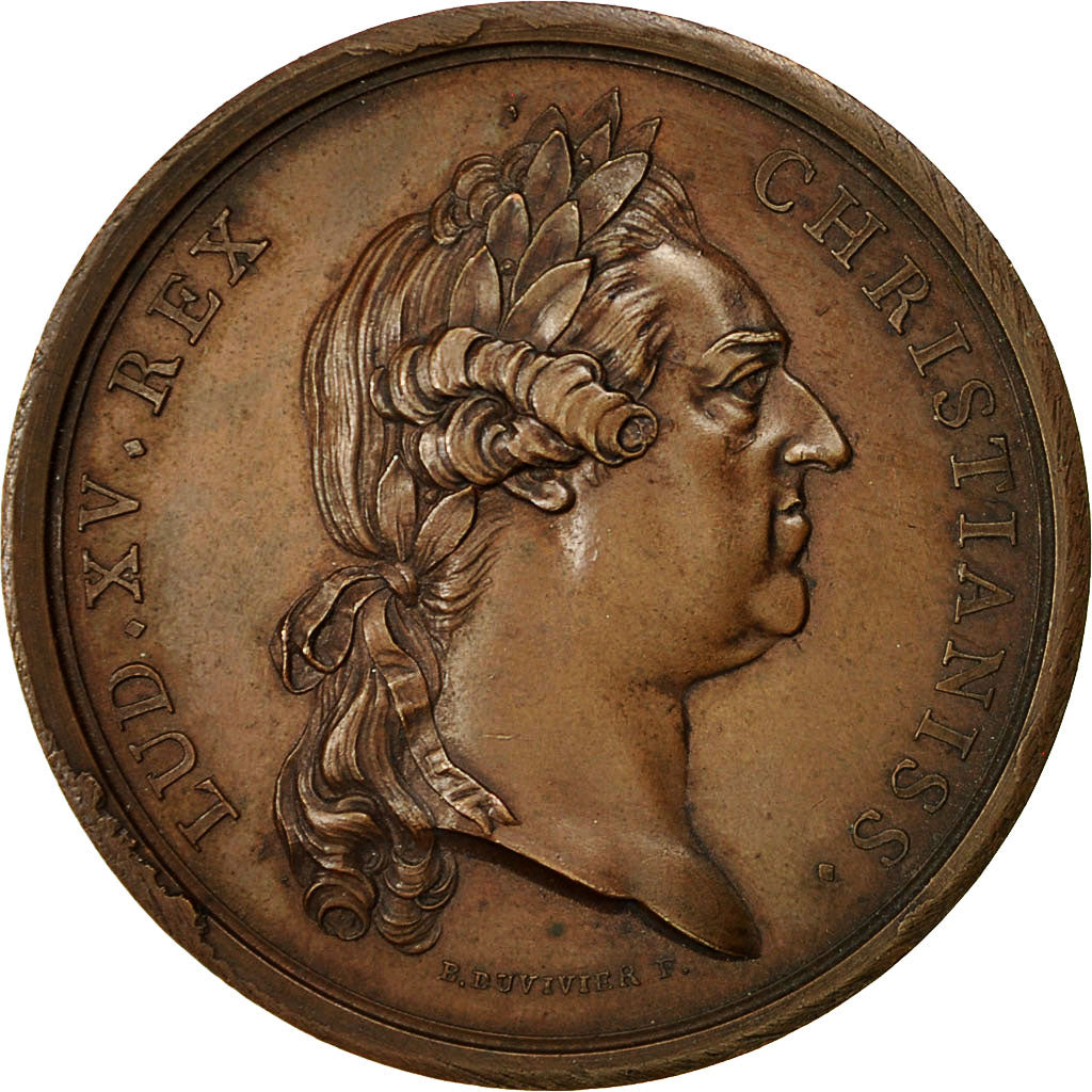 Francia, Medal, Louis XV, Construction du Pont de Neuilly sr Seine, 1772
