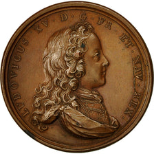 France, Medal, Louis XV, Les Progrès du Roi, 1718, Duvivier, MS(60-62), Bronze