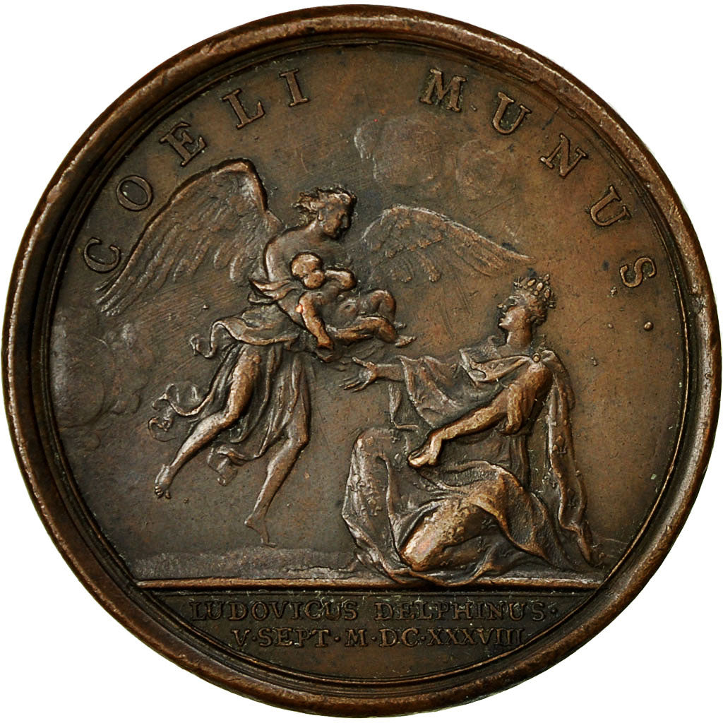 Frankrijk, Medaille, Louis XIII, Naissance du Dauphin Louis XIV, 1638, Mauger
