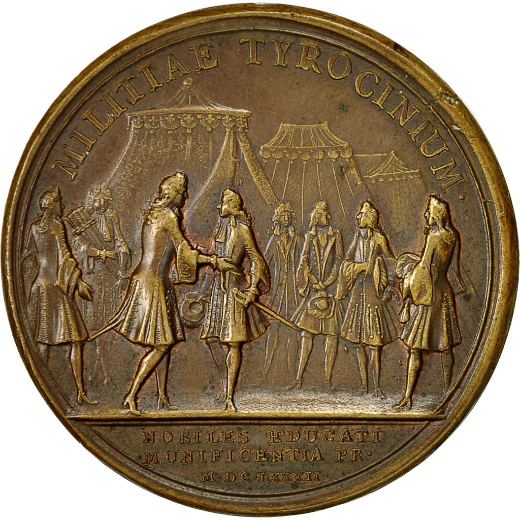 France, Medal, Louis XIV, Etablissement de compagnies de Cadets, 1682, Mauger