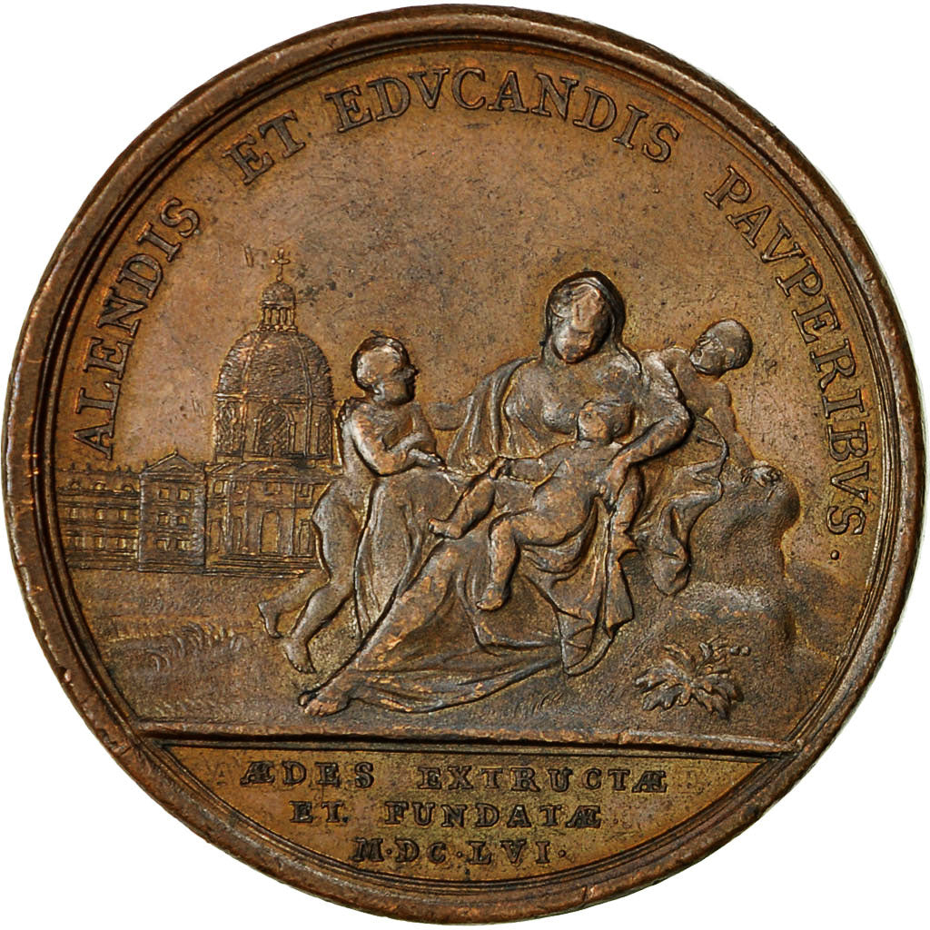 France, Medal, Louis XIV, Etablissement de L'Hopital Général pour les Pauvres