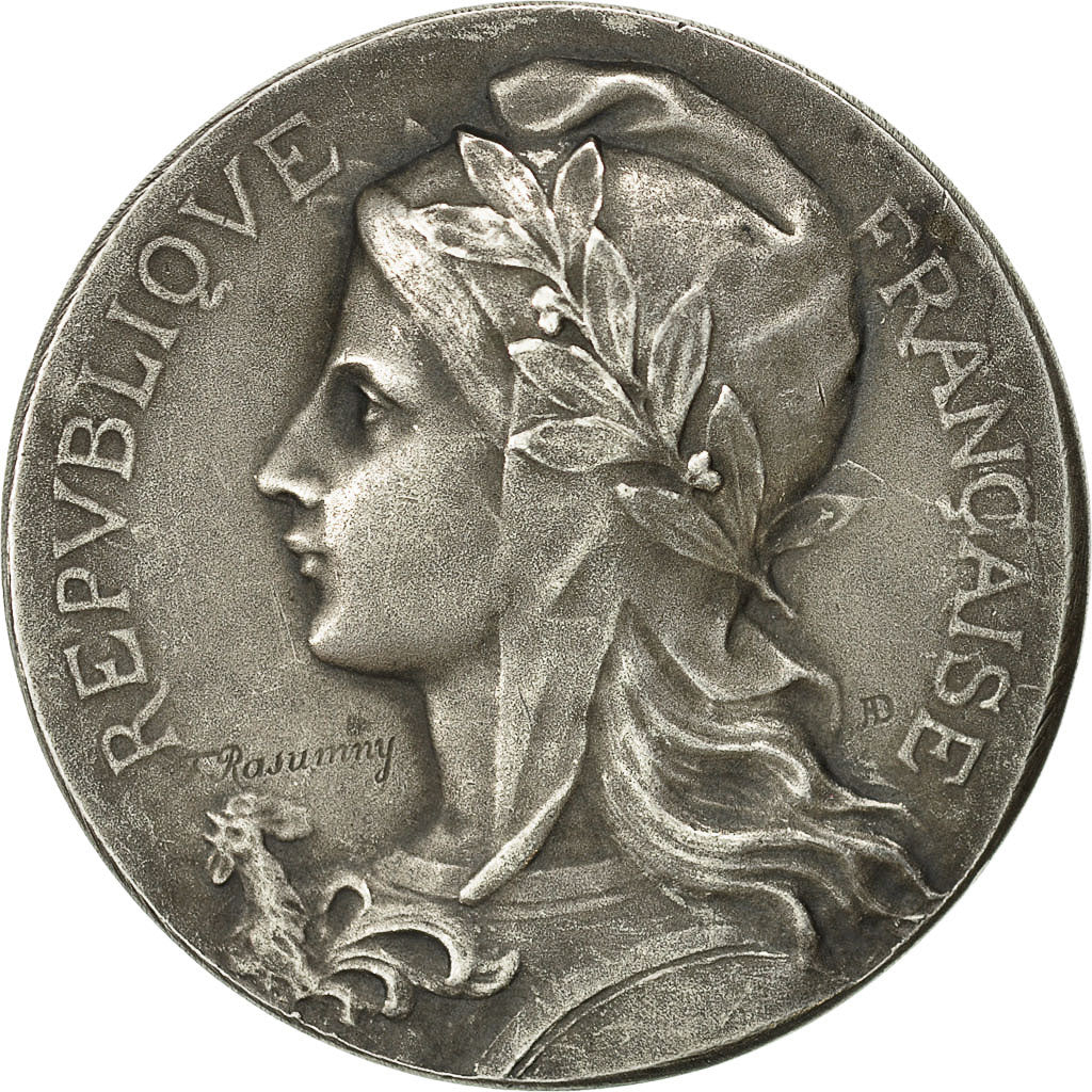 France, Medal, Marianne, Association Agricole de Saint Amand, 1905, Rasumny