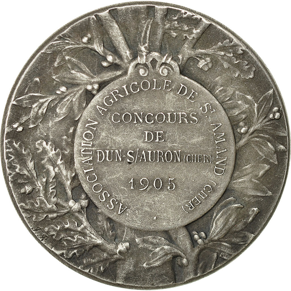 France, Medal, Marianne, Association Agricole de Saint Amand, 1905, Rasumny