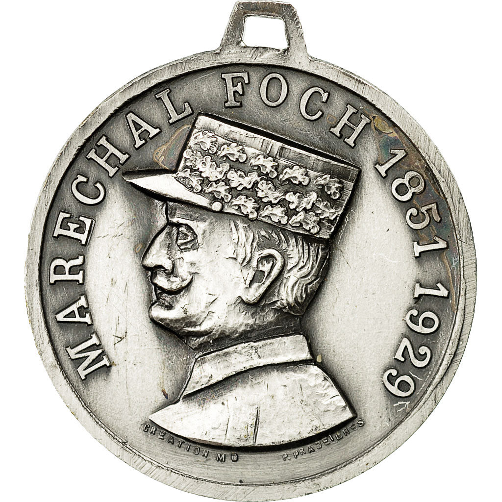 Francia, Medal, Maréchal Foch, Cinquantenaire de l'Armistice, Compiègne, 1968