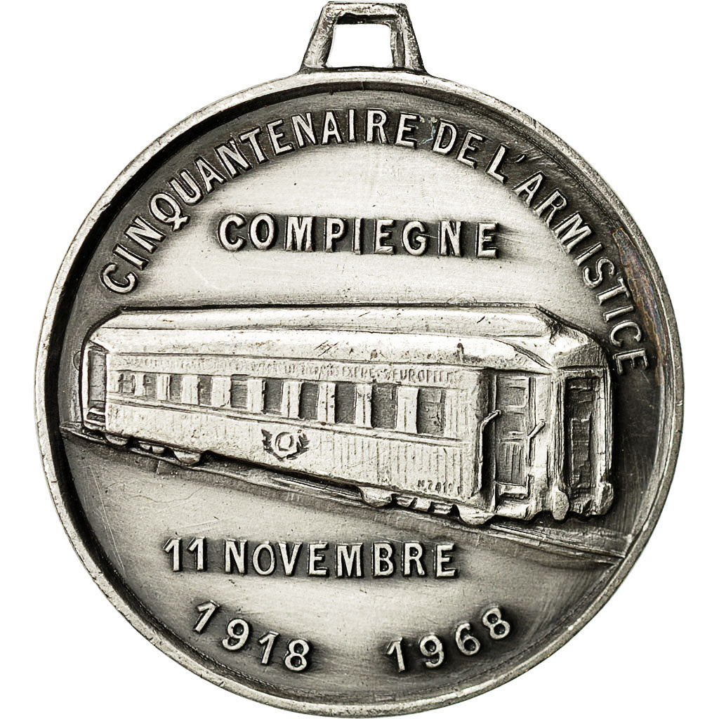 Francia, Medal, Maréchal Foch, Cinquantenaire de l'Armistice, Compiègne, 1968