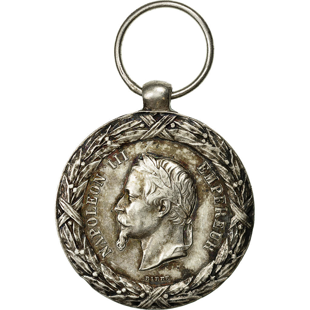 Frankreich, Medal, Napoléon III, Campagne d'Italie, 1859, Barre, VZ+, Silber